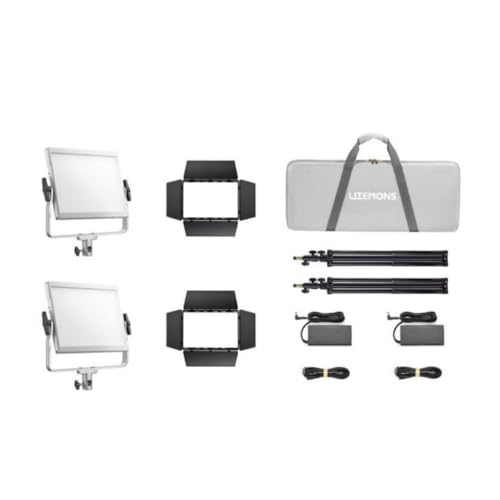 Godox Litemons LP600R RGB LED-Lichtpanel, 2-Licht-Kit mit hoher Helligkeit, weicher Diffusion und tragbarem Design, weiß