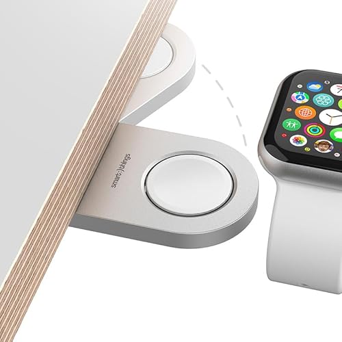 smart things WatchBase Charger Halterung für Apple Watch, schwenkbar, Silber