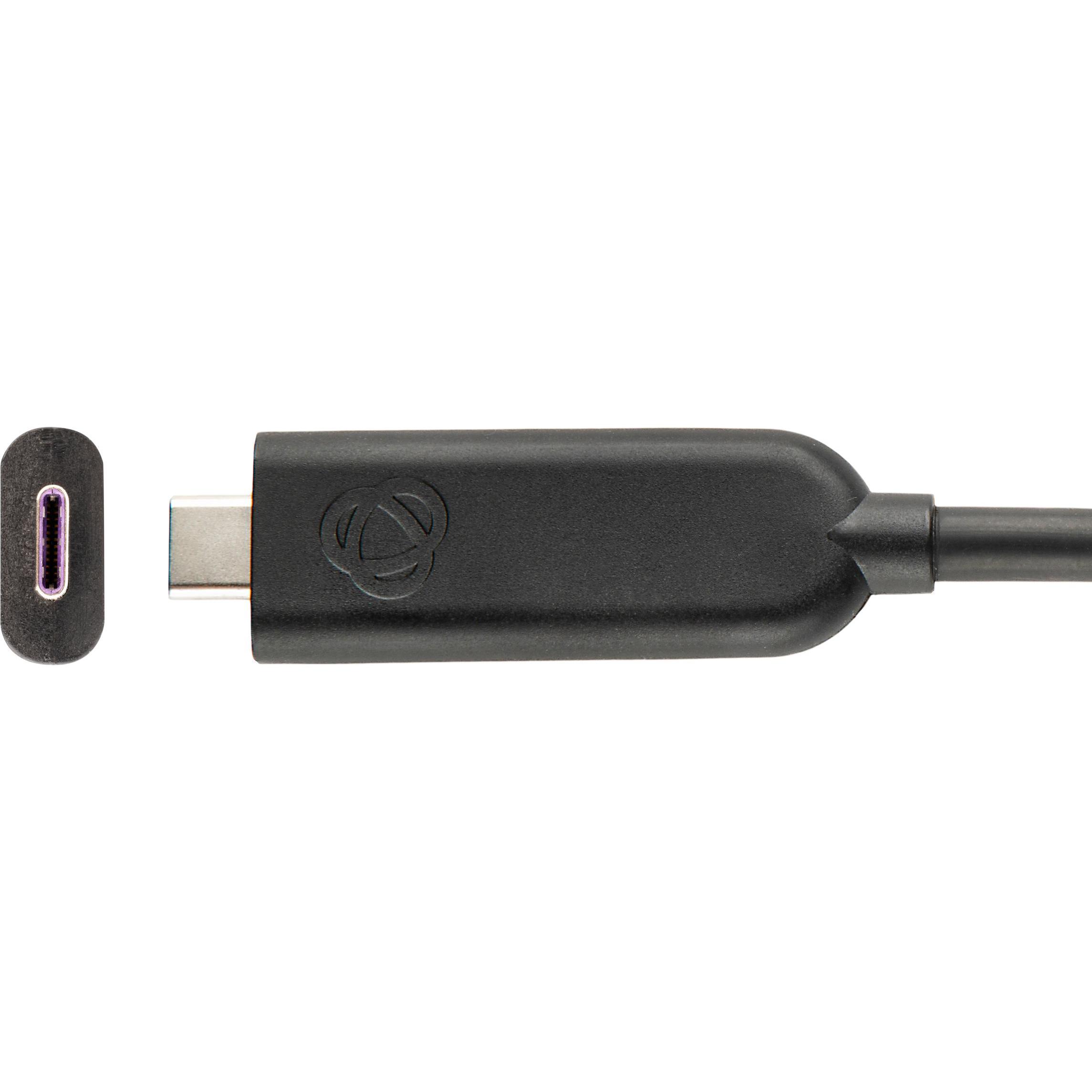 Kramer CLS-AOCU32/FF-25, USB-C zu USB-C aktives AOC Hybridkabel, 7.60 m, USB 3.2 Gen 2, 10 Gbps, 100 W Ladeleistung, 4K@60 Videoübertragung
