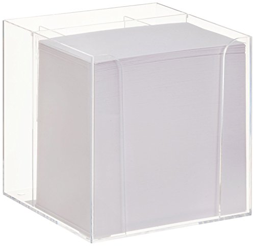 Folia Notizzettel Zettelbox mit Stifthalter, 700 Blatt, weiß, 70 g/m², 9,5 x 9,5 x 9,5 cm