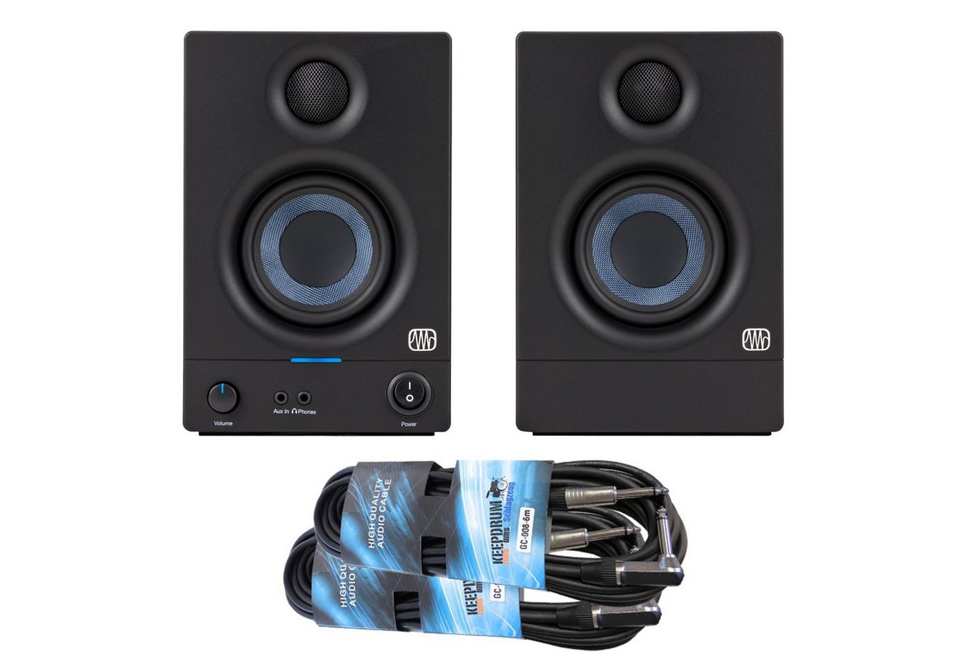 Presonus Presonus Eris 3.5 Boxen 2nd Gen PC-Lautsprecher (1 Paar, 50 W, Studioqualität, mit Klinkenkabel)