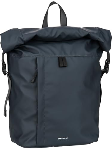 Sandqvist Konrad, Rolltop Rucksack 14" aus wasserabweisendem, recyceltem Polyester mit Laptopfach und A4 Hauptfach, 56 cm