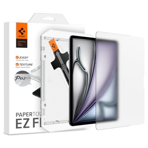 Spigen PaperTouch EZ Fit kompatibel mit iPad Air 13 Zoll M2 (2024), 1. Generation, Papier Textur, Matt, 9H Härte