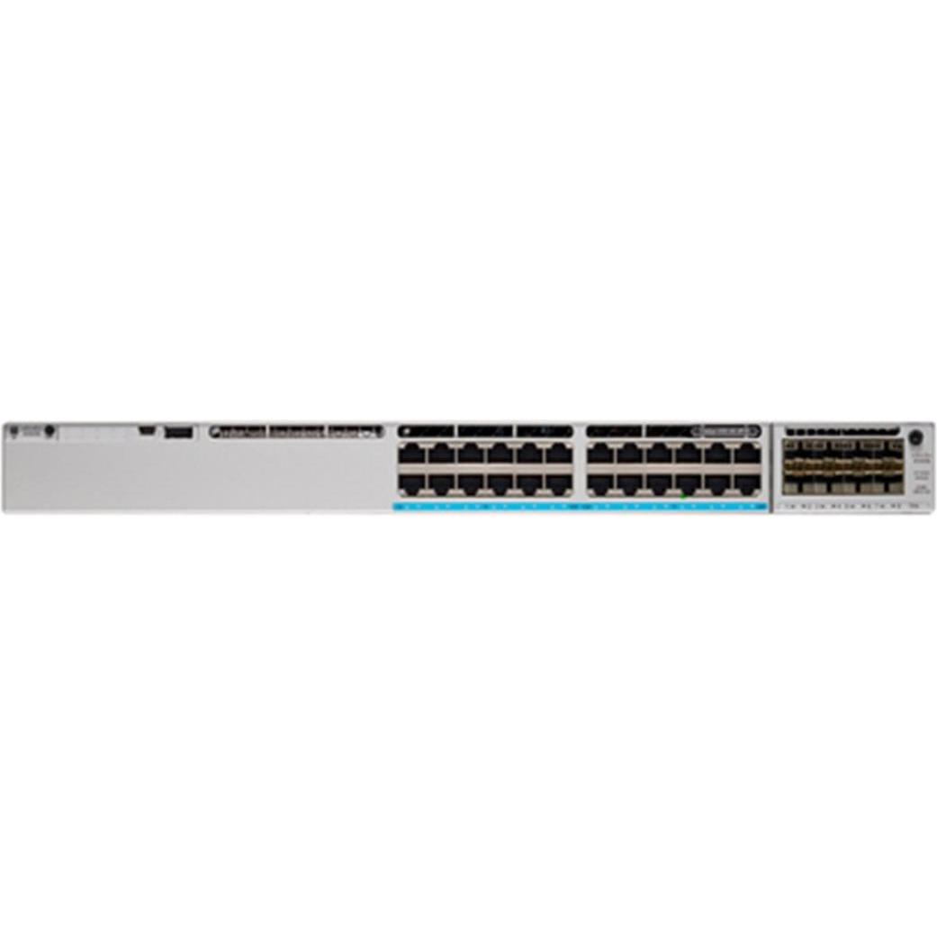 Cisco CATALYST 9300L 24P, Netzwerk Switch mit 24 PoE+ Ports, Grau, zukunftssicher und optimiert für Wi-Fi 6