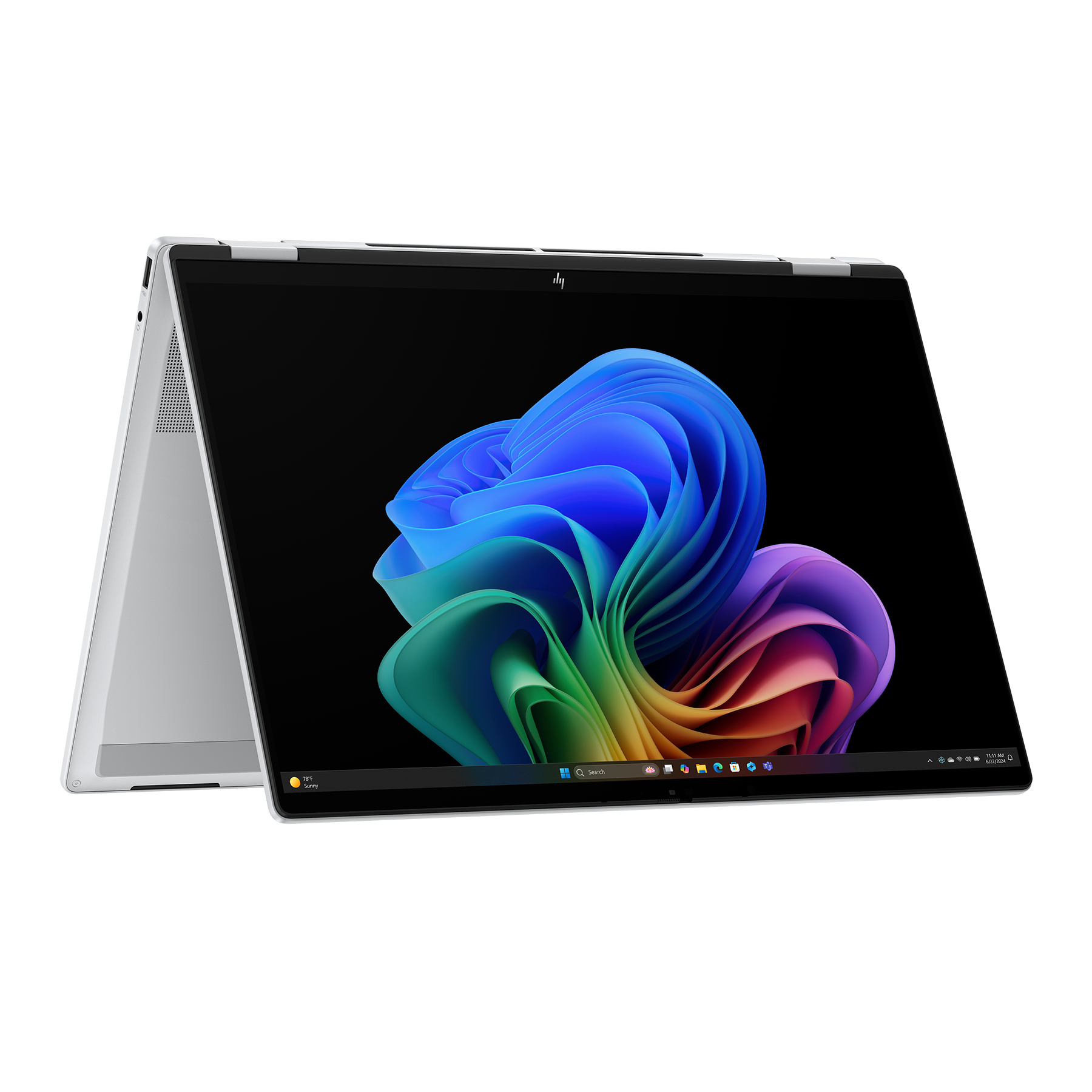 HP OmniBook X Flip 16-as0178ng, 16" 2.8K OLED Touchscreen, Intel Core Ultra 7, 32GB RAM, 2TB SSD, Windows 11, silber