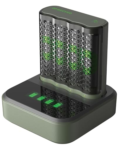 GP RECYKO USB Ladegerät Modell GP M452 inkl. 4X RECYKO AA 2600 mAh Akku & USB Dockingstation, schnelles Laden, intelligentes Design