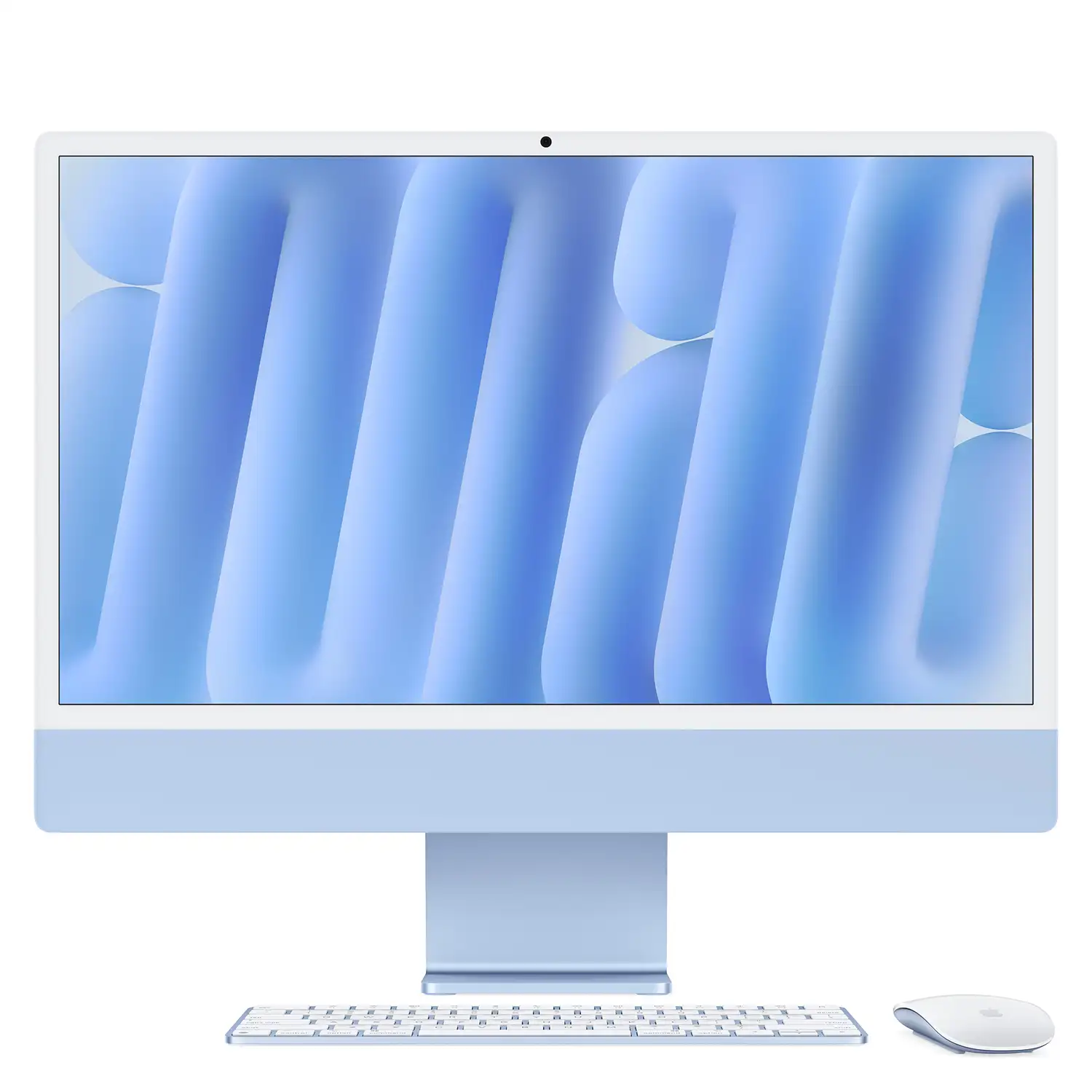 Apple iMac 24'' M4, All-in-One-PC mit 8-Core CPU, 8-Core GPU, 16GB RAM, 256GB SSD, Blau, inkl. Magic Mouse und Keyboard