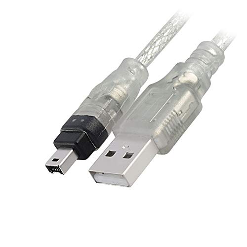 Aukson P95 USB auf Firewire IEEE 1394 Adapterkabel, 1,5m Verlängerungskabel mit 4-poligem iLink Anschluss, hohe Übertragungsgeschwindigkeit bis 480 Mbit/s, Bus-Powered-Modus