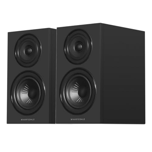 Wharfedale Diamond 12.1i, Regallautsprecher (Paar) mit 5 Zoll Bass-/Mitteltreiber und Textilkalottenhochtöner, schwarz