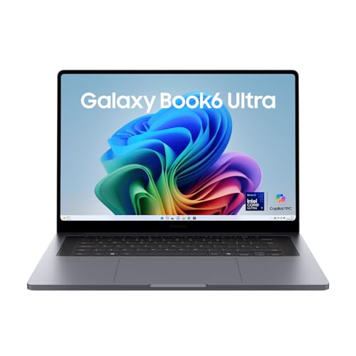 Samsung Galaxy Book6 Ultra, 16 Zoll AI Laptop mit Intel Core Ultra 7, 32 GB RAM, 1 TB SSD, NVIDIA RTX 5060, Touchscreen, Gray, 3 Jahre Garantie