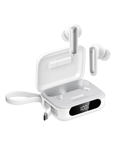 soundcore P41i by Anker, Adaptive Noise Cancelling In-Ear Kopfhörer mit 192h Spielzeit, 6 Mikrofonen für klare KI-Anrufe, IPX5, Bluetooth 5.3 und integrierter Powerbank in Schwarz