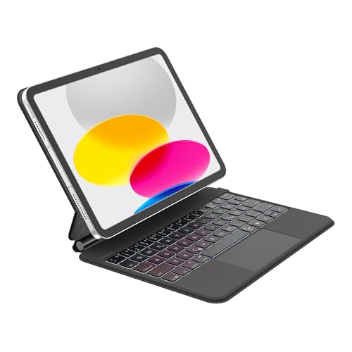 Belkin Pro Tastatur mit Hülle für iPad 10 Generation 10,9 Zoll, mit magnetischem Ständer, Multi-Gesture-Steuerung, Befestigung des Apple Pencil, QWERTZ, Multimedia-Tasten, Hinterleuchtete Bluetooth-Tastatur, Auto-Wake-Funktion