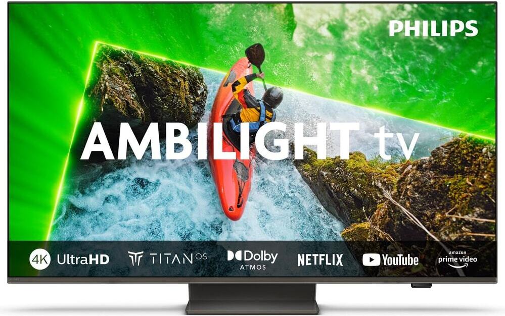 Philips 65PUS8609, 65 Zoll 4K LED Fernseher mit Ambilight und Dolby Atmos Sound