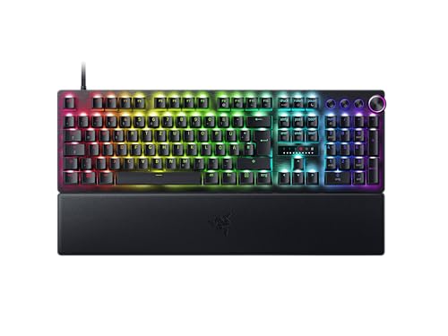 Razer Huntsman V3 Pro 8KHz, Full-Size PC-Gaming Tastatur mit analogen optischen Switches, 0,1-4,0mm Auslösebereich, QWERTZ DE Layout, Schwarz