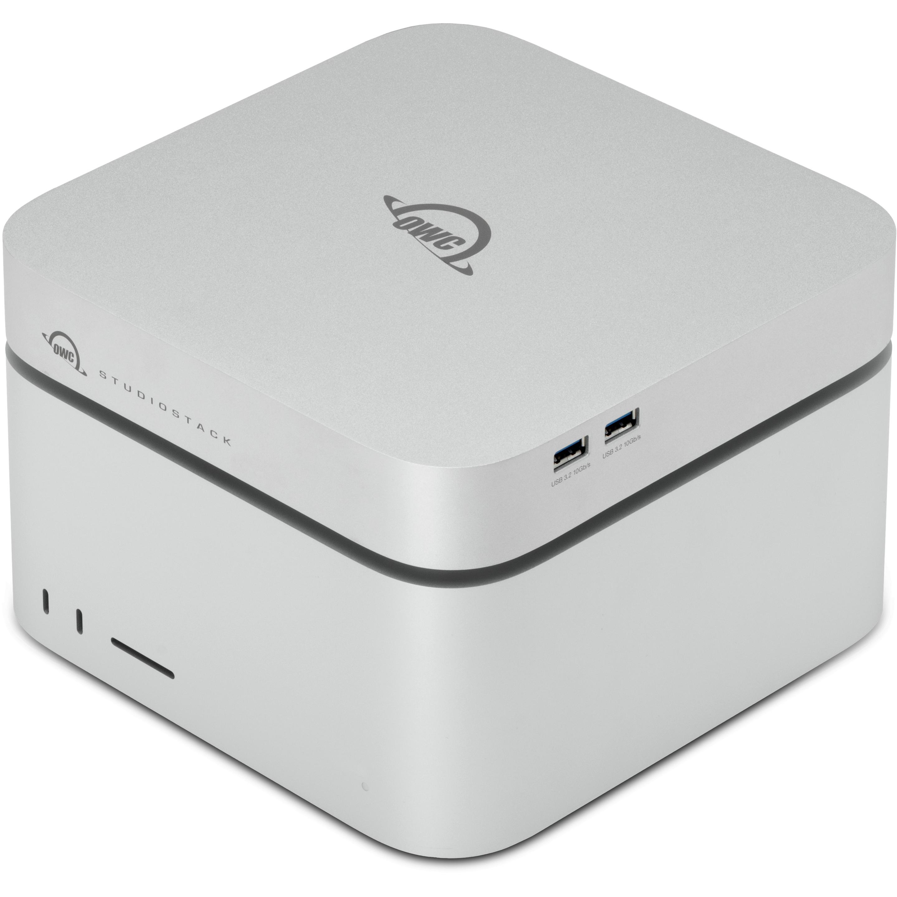 OWC StudioStack Thunderbolt™ 5 Gehäuse, erweiterbar bis 32 TB, 6302 MB/s, drei Thunderbolt 5- und USB-A-Ports, luftfahrtgeeignetes Aluminium