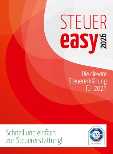 Wolters Kluwer STEUEReasy 2026, Schritt-für-Schritt Steuersoftware für Steuererklärung 2025, inkl. ELSTER Schnittstelle, Windows-Version, 1 Einkommensteuererklärung, Aktivierungscode per Email