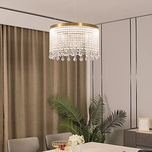 Eurotondisplay LED Pendelleuchte Deckenleuchte 2022 dimmbar mit Fernbedienung, kaltweiß-neutalweiß -warmweiß, 7000k-3000k, A+ LED, Kristall klar - Preisvergleich