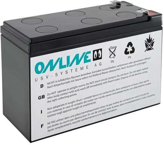 Online USV-Systeme ONLINE Ersatzbatterie für ZINTO 800 Modell 2017 (BCZ800), Bleiakku-Design für hohe Zuverlässigkeit