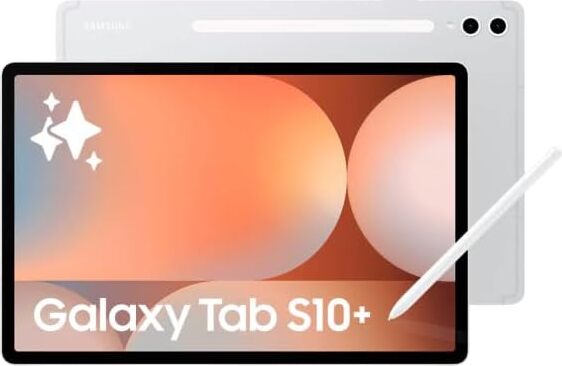Samsung Galaxy Tab S10+ 5G 12+256GB platinum silver, Tablet mit 31,5 cm Display, 2,8 GHz Prozessor und Dual-Kamera