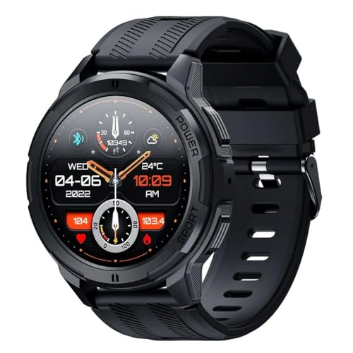OUKITEL Smartwatch BT10-BK/OL Schwarz, Multifunktions-Smartwatch der Marke OUKITEL