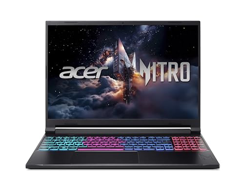 Acer Nitro V 16S AI (ANV16S-41-R93W), Gaming Notebook mit 16" WQXGA IPS-Display, 180Hz, AMD Ryzen 7 260, 16GB RAM, 1000GB SSD, schwarz