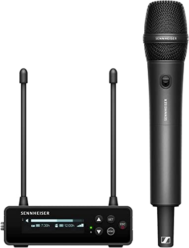 Sennheiser EW-DP 835 SET (S4-7) Tragbares digitales UHF-Drahtlosmikrofonsystem mit SKM-S Handsender und dynamischem Mikrofonmodul MMD 835 mit Nierencharakteristik - Schwarz (700034)