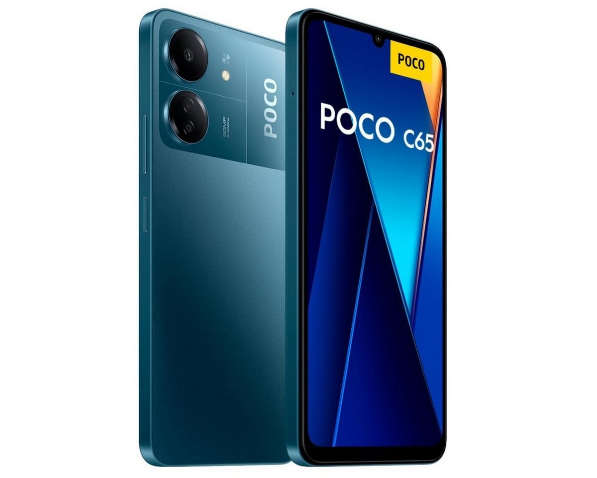Xiaomi POCO C65 Smartphone (6,74 Zoll, 128 GB Speicherplatz) in grau