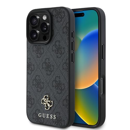 CG Mobile Guess Custodia Rigida Per IPhone 16 Pro 6,3'' – Effetto Glitter Sfumato Con MagSafe, Colore Marrone - 3