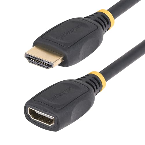 StarTech.com HDMI 2.0 Verlängerungskabel, 1m, 4K 60Hz, High Speed mit ARC, bidirektional, schwarz