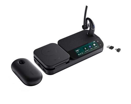 Yealink BH 71 Workstation Pro, In Ear Bluetooth® Headset mit tragbarem Ladeetui, Schwarz