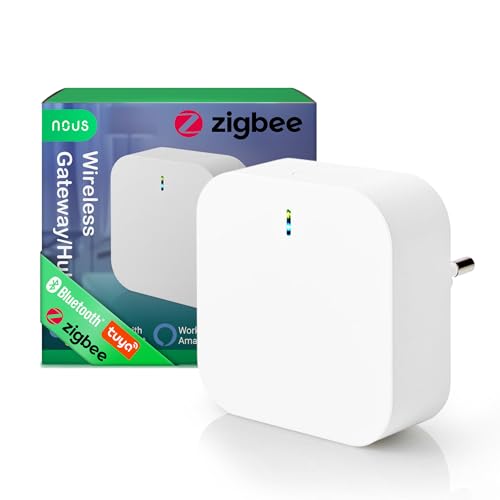 Nous Smart Home Gateway E1 ZigBee, Smart Home Hub mit Sprachsteuerung, Weiss