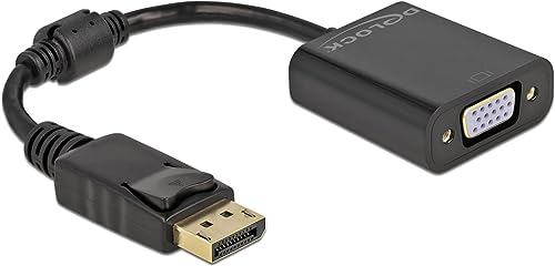Delock Adapter DisplayPort 1.2 Stecker zu VGA Buchse Passiv schwarz