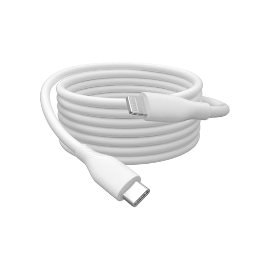 DIGITUS Lightning Anschlusskabel - USB 2.0-0,5m - USB-C zu Lightning - High Speed 480 Mbit/s - 60W Power Delivery - MFI - Flexibles Silikonkabel - Weiß - für iPad, iPhone