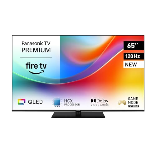 Panasonic Premium TV-65W85BEZ, 65 Zoll 4K Ultra HD QLED Smart TV, 120 Hz, Dolby Vision & Atmos, Game Mode Extreme, Fire TV, Alexa & Apple Support, Schwarz