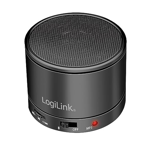 LogiLink Bluetooth 5.3 Lautsprecher mit eingebautem Mikrofon, FM-Radio und microSD Kartenleser
