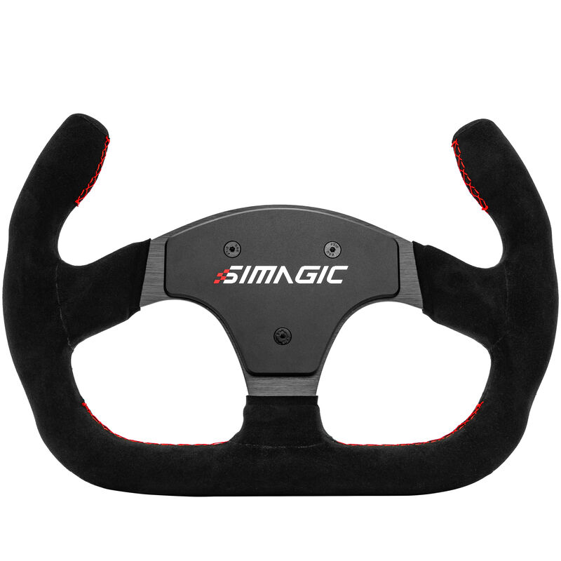 Simagic P-325C Lenkradkranz - Alcantara, 325 mm, Racing-Simulatoren, CNC-Aluminium, Cut-Off Design, schwarz