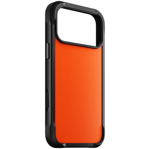 NOMAD Rugged Case für iPhone 17 Pro Max, Schutzhülle aus Polycarbonat mit TPU-Bumper, Matte PET-Rückseite, MagSafe-kompatibel, Ultra Orange