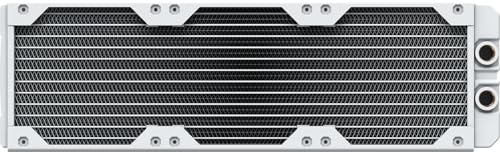 Corsair Hydro X Series XR5 360 V2 Radiator, 360 mm, weiß, Kupfer- und Messing-Aufbau, bis zu 6x 120-mm-Lüfter, Push-Pull-konform, 30 mm dick, 2x G1/4-Anschlüsse