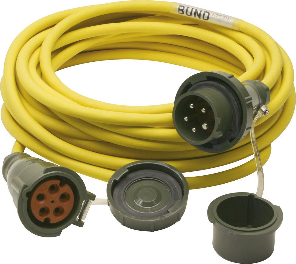 HUANCHAIN 2x25 Fuß Outdoor Verlängerungskabel – Wasserdicht, Mit Beleuchtetem Stecker, 12/3 AWG, 15A