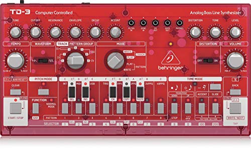 Behringer TD-3 SB, Analog Synthesizer Clone der Roland TB-303 mit Distortion, 16-Schritt Stepsequencer und 64 Patterns