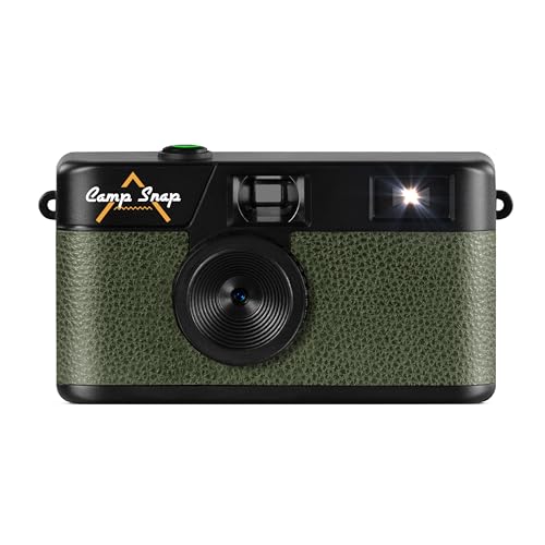 Camp Snap CS-V105 Retro Digitalkamera, 8MP, Vintage-Fotoeffekte, ohne Display, USB-C, SD-Slot, grün