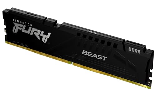 Kingston Fury Beast 16GB Schwarz DDR5 DIMM Desktop Gaming Speicher - 6000MT/s CL36 Einzelnes Modul