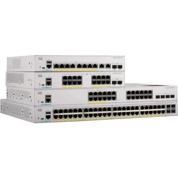 Cisco CATALYST 1000, Netzwerk Switch mit 24 POE-Ports, 2x1G SFP, 2x1G Combo, Grau