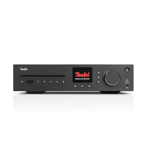 Teufel KOMBO 62 Mk2, 2.1 Kanal CD-Receiver mit DAB+, FM-Radio und Bluetooth, Schwarz