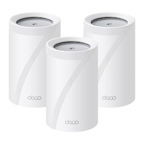 TP-Link Deco BE65 Pro, Mesh-WLAN Router mit Wi-Fi 7, bis zu 9,3 Gbit/s, 3er Pack, Weiss