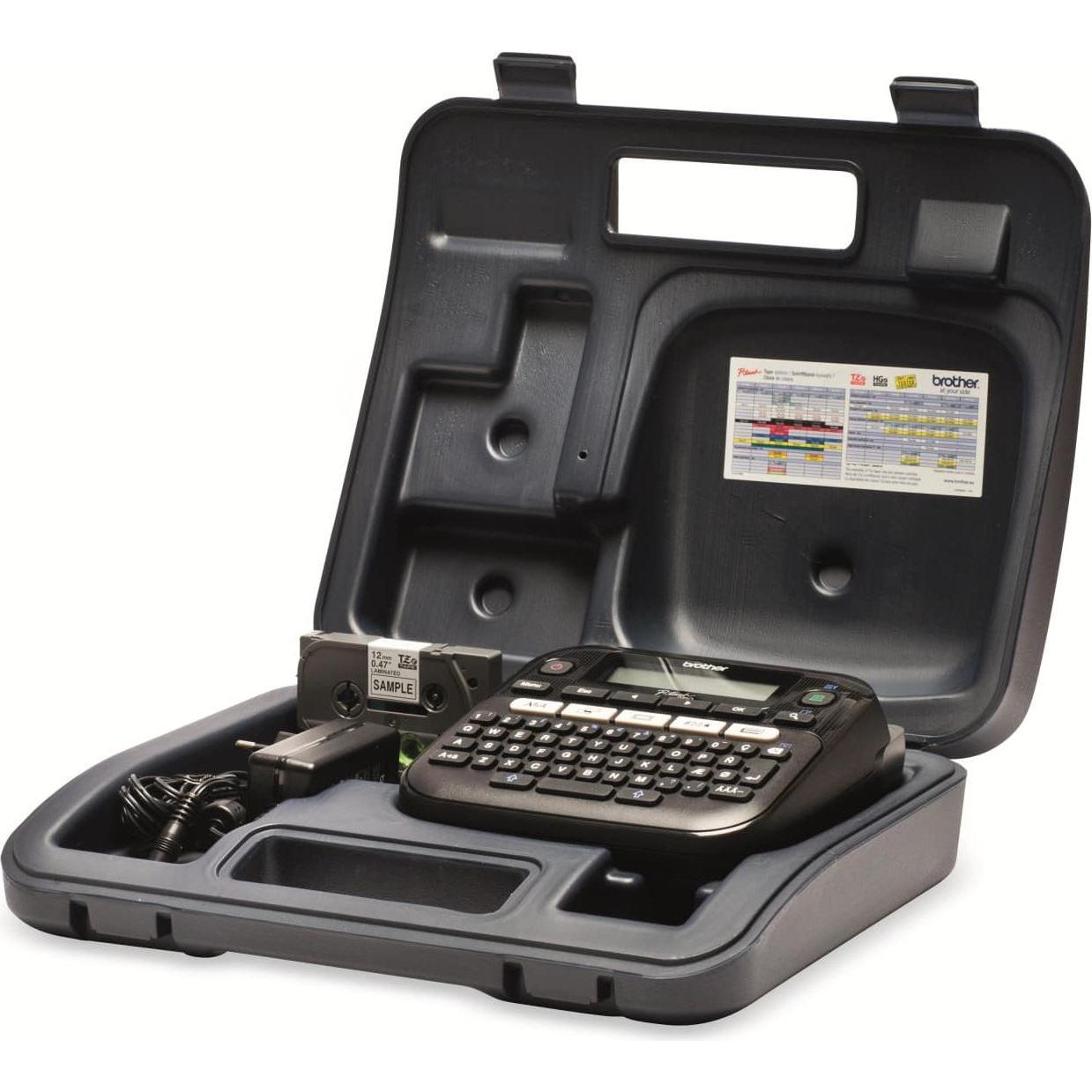 Brother P-Touch PT-D210VP, Beschriftungsgerät mit 27 Vorlagen, stabilen laminierten Etiketten, schwarz