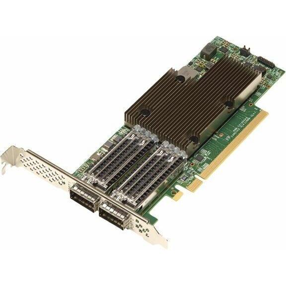 Lenovo ThinkSystem Broadcom 57508, 100GbE Netzwerkkarte mit PCI Express 4.0, 2 QSFP56 Ports, Low-Profile Formfaktor