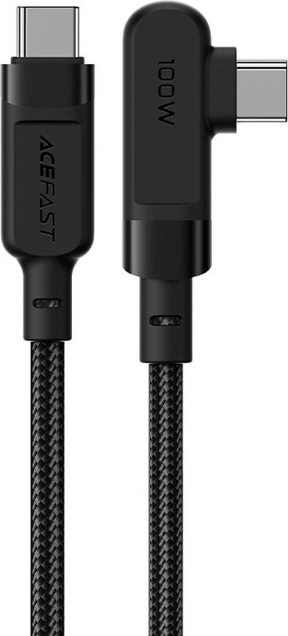 Acefast C5-03 abgewinkeltes USB Typ C Kabel, 2m, 100W (20V/5A), schwarz
