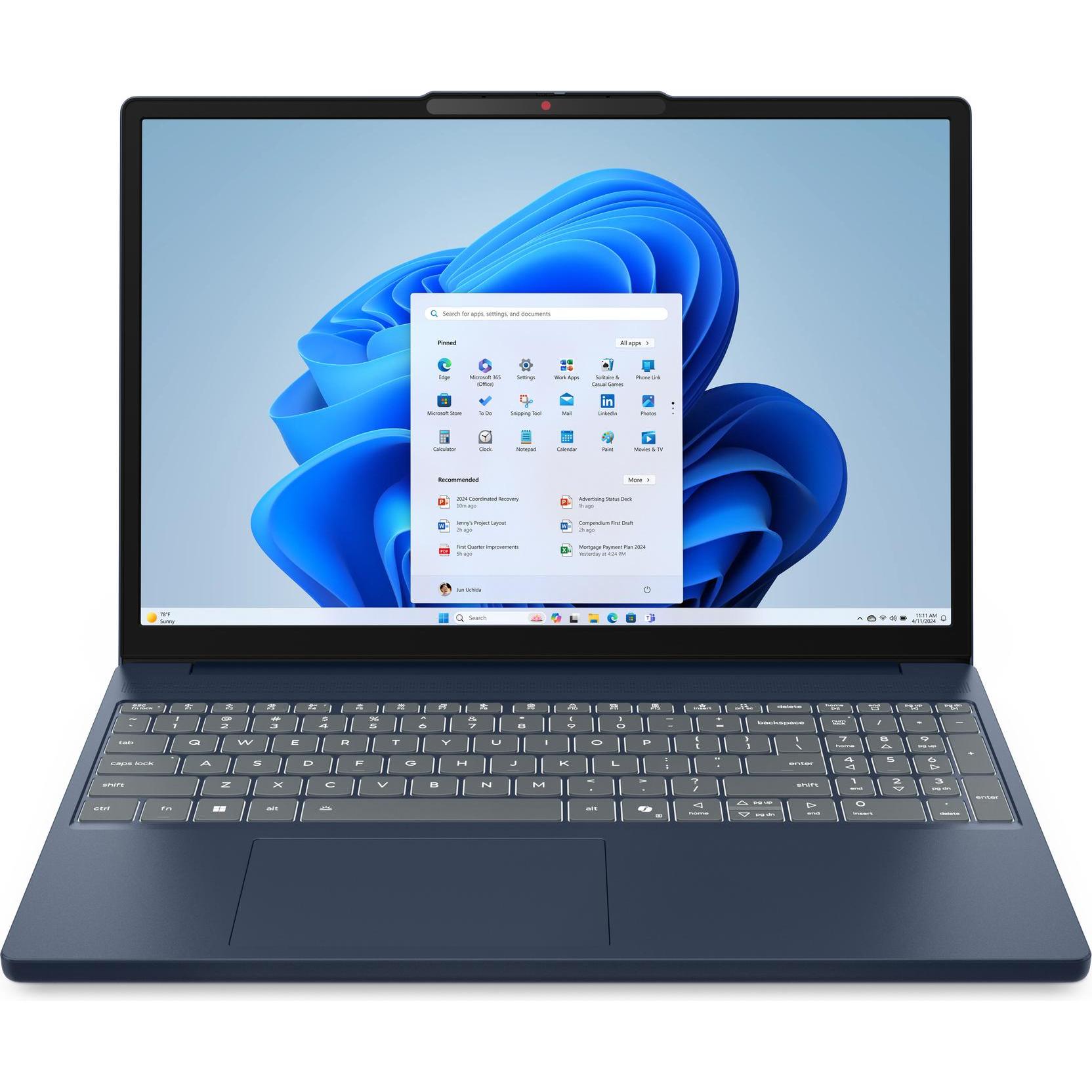 Lenovo IdeaPad Slim 3 15ARP10, 15.3" WUXGA Laptop mit AMD Ryzen 7 7735HS, 24 GB RAM, 1 TB SSD, Win11, Blau