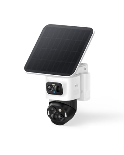eufy Security eufyCam S4, kabellose Solar‑Outdoor‑Überwachungskamera mit 4K UHD, 360° Multi‑Kamera‑Auto‑Tracking, 8× Hybridzoom und Farbnachtsicht, kompatibel mit HomeBase S380
